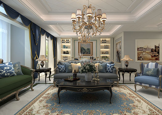國奧村193平米簡歐風(fēng)格效果圖 國奧村193平米簡歐風(fēng)格效果圖