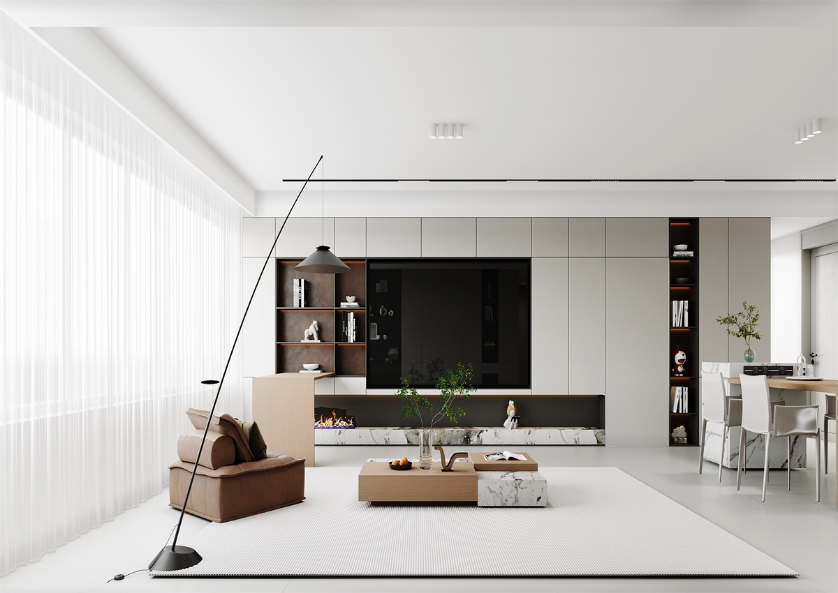 中海華樾143㎡ | 三口之家的極簡主義，審美+功能雙雙在線！