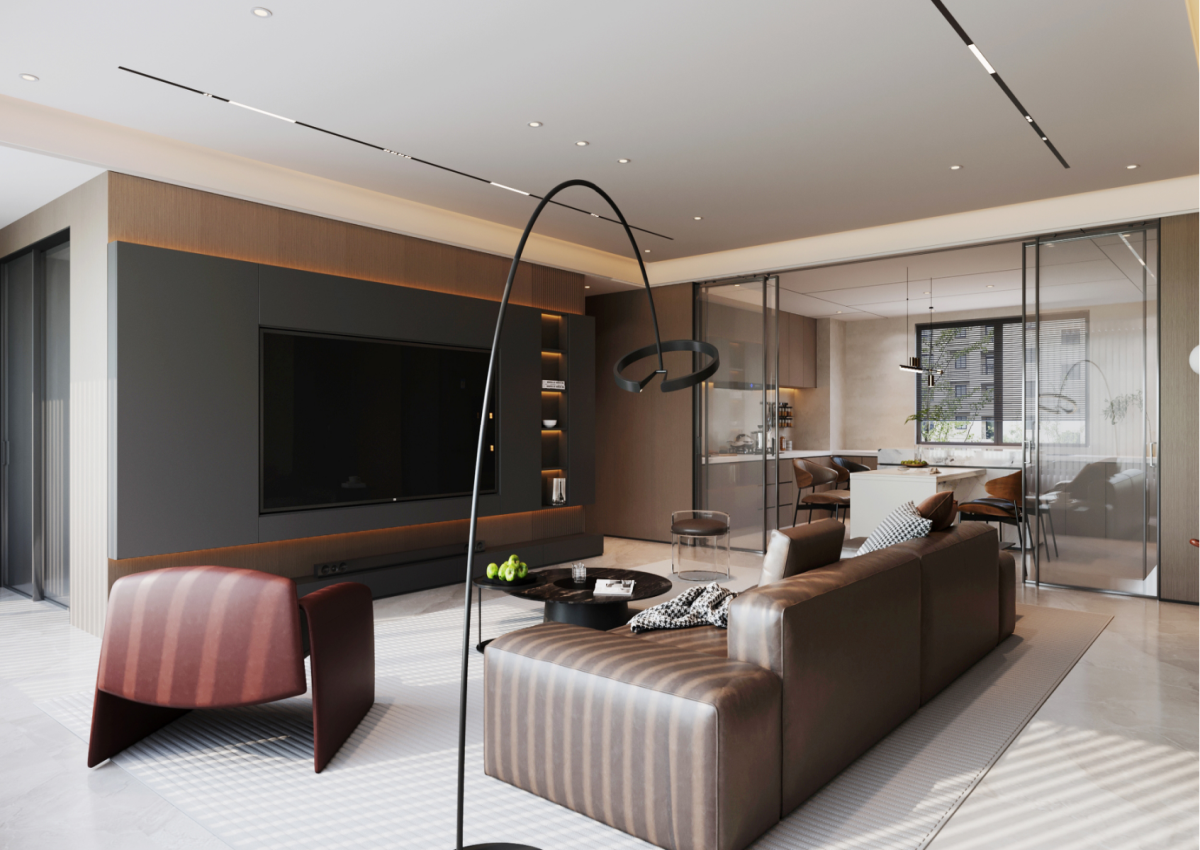 星耀閱海169㎡ | 驚艷！黑棕色系的意式極簡不顯壓抑反而通透敞亮？！