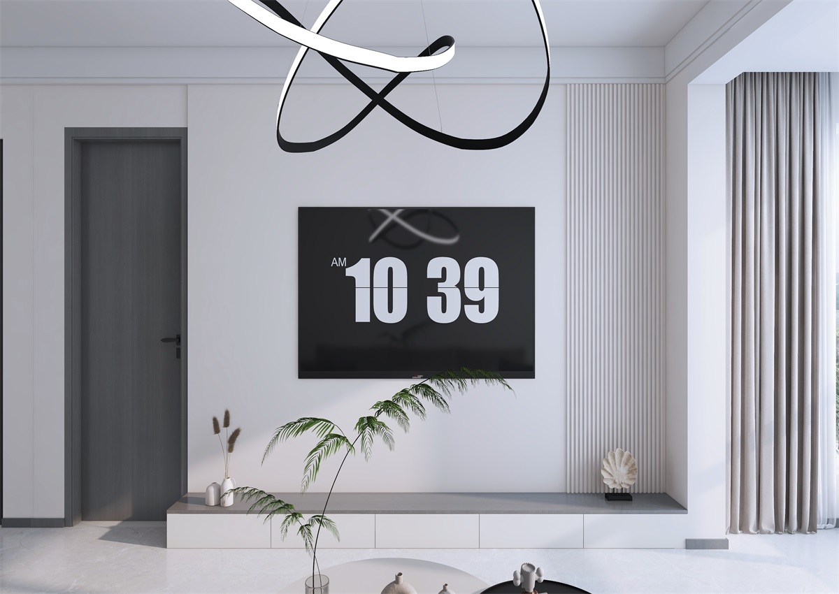 攬秀苑110㎡ | 小戶型裝修模板來了！現(xiàn)代簡約風(fēng)+黑白灰百看不膩