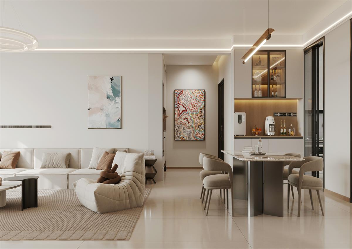 玉庭華府142㎡ | 給喧囂世界按下暫停鍵，現(xiàn)代簡約風(fēng)的松弛感誰能拒絕！