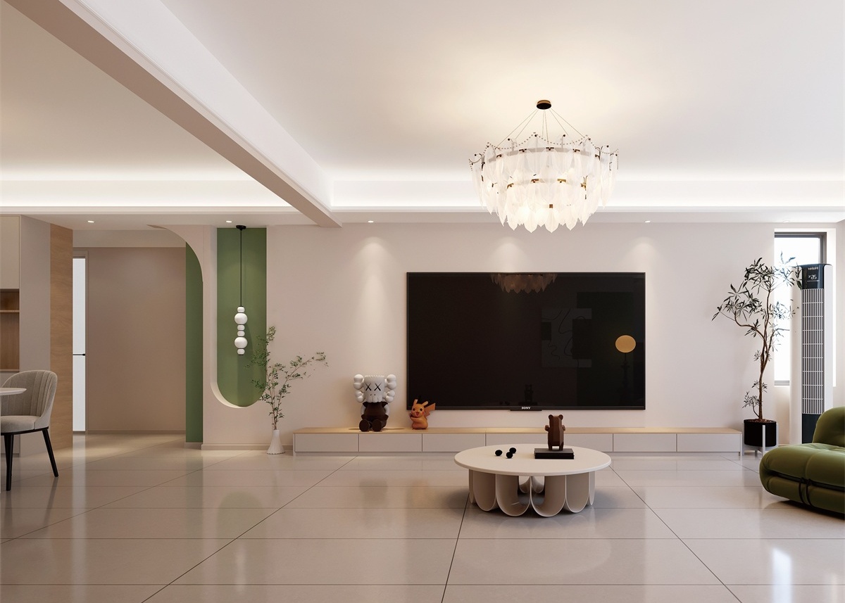 中海河山郡 | 133㎡輕法式浪漫，『奶油白+薄荷綠』美的剛剛好！