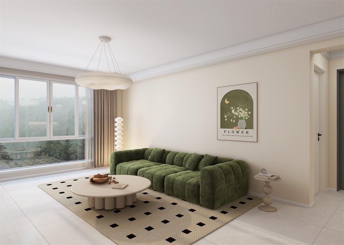 泰雲(yún)庭116㎡ | 奶油白+橄欖綠打造的輕法式小家，清新又自然！